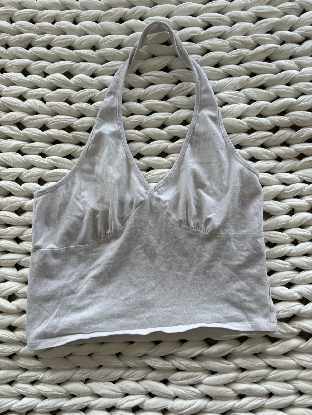 Ambiance White Halter Crop Top